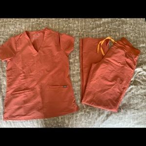 Corral pink Figs scrubs